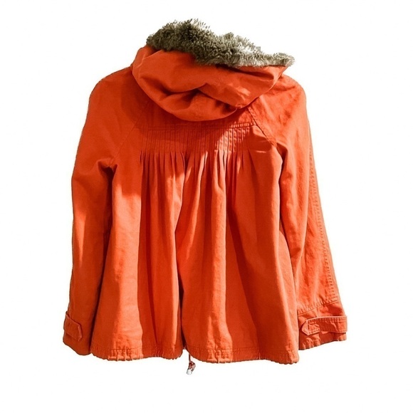 Anthropologie Red/ Orange Utility Swing Jacket. - Picture 2 of 4